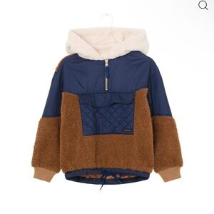 Cozy Blue and Brown Kids' Hoodie by a Monday in Copenhagen